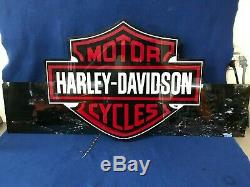 Harley Davidson Bar and Shield Lighted Sign from Las Vegas Casino Slot Machine