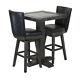Harley-davidson Bar And Shield Square Pub Table & 2 Square Stools Industrial G