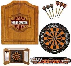 Harley-Davidson Bar and Shield Steel Tip Dartboard Kit FREE Shipping
