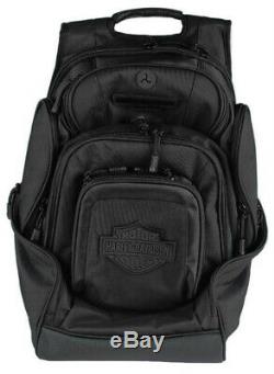 Harley-Davidson Black Bar & Shield 8 Pocket Deluxe Backpack BP2000S-BLKBLK