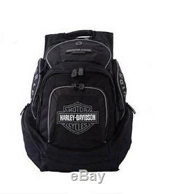 Harley-Davidson Black & Gray Bar & Shield Deluxe Backpack Bag BP1900S