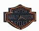 Harley-davidson Black & Gray Etched Bar & Shield Orange Neon Clock Hdl-16651
