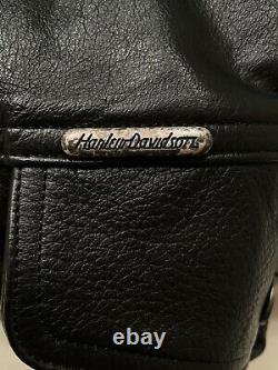 Harley-Davidson Black Leather Shirt Jacket Bar Shield Snap 98111-98VM Mens M