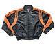 Harley Davidson Black Orange Bar & Shield Nylon Racing Jacket Size Xl 97068-00v