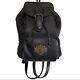 Harley-davidson Black Pebbled Leather Mini Backpack Hd Bar & Shield Plate/stud