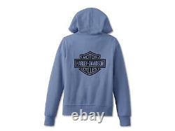 Harley Davidson Blue Women's Bar & Shield Rib-Knit Top 96899-23VW