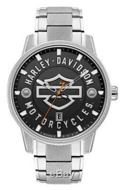 Harley-Davidson Bulova Bar & Shield Stainless Steel Armbanduhr, Herren Uhr