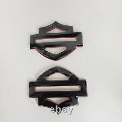Harley Davidson CVO 08-23 Black Bar & Shield OEM Tank Emblems Badge Set