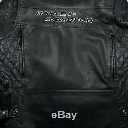 Harley Davidson Cafè Racer Bar & Shield Armor Padded Biker Motorcycle Jacket L