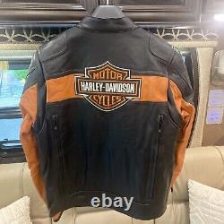 Harley Davidson Classic Bar Shield Leather Riding Jacket 98014-10VM NEW With Tag