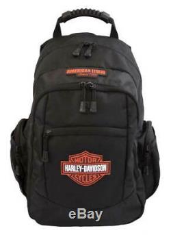 Harley-Davidson Classic Bar & Shield Rubber Patch Backpack, Black BP1932S-ORGBLK