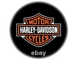 Harley-Davidson Classic Bar and Shield Barhocker HDL-12204 schwarz chrom Lehne
