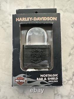 Harley Davidson Collectible Nostalgic Bar And Shield LOCK Brand New