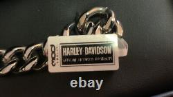 Harley-Davidson Cuban Link Bracelet (HSB0015-9) MOD Stainless Steel Bar & Shield