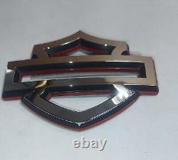 Harley Davidson Emblems, 2 pcs, Custom Fuel Gas Tank Emblems Bar And Shield RH