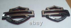 Harley Davidson Emblems, 2 pcs, Custom Fuel Gas Tank Emblems Bar And Shield RH