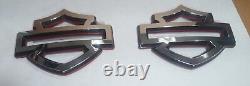 Harley Davidson Emblems, 2 pcs, Custom Fuel Gas Tank Emblems Bar And Shield RH