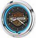 Harley-davidson Essential Bar & Shield Neon Clock