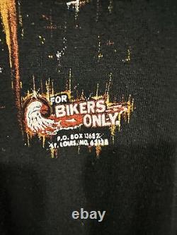 Harley Davidson For Bikers Only Bar & Shield Black Hills Vintage T Shirt X Large