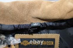 Harley-Davidson Gauges Suede Leather Jacket Bar and Shield Snap Tan 1W 98040