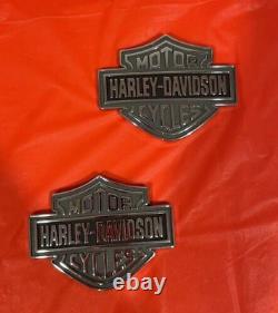 Harley Davidson Genuine Bar And Shield Fuel Tank Emblems Heavy Metal Set Of 2