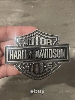 Harley Davidson Genuine Bar & Shield Heavy Metal Fuel Gas Tank Emblems