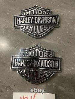Harley Davidson Genuine Bar & Shield Heavy Metal Fuel Gas Tank Emblems