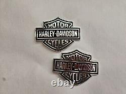 Harley Davidson Genuine Bar & Shield Heavy Metal Fuel Gas Tank Emblems 14100055