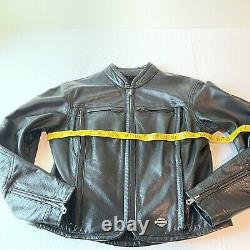 Harley Davidson Jacket Leather SHIFTER XS Black Embossed Bar Shield 98136-03VW