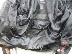 Harley-Davidson Jacket Men's Medium Mesh Riding Hydration White Black Bar Shield