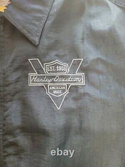 Harley Davidson Jacket Men's Nylon Bar & Shield Belted Size XXL