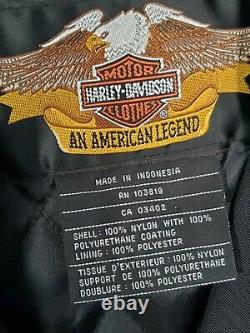 Harley Davidson Jacket Mens 2XL Nylon Bar & Shield Belted BB