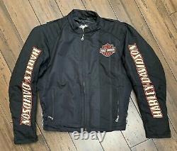 Harley Davidson Jacket Mens Nylon Bar & Shield Belted Size Medium