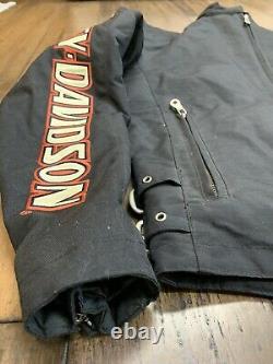Harley Davidson Jacket Mens Nylon Bar & Shield Belted Size Small