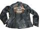 Harley-davidson Lg Black Leather Moxie Motorcycle Bar & Shield Jacket 98003-11vw