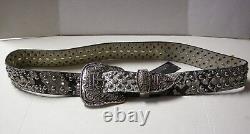 Harley Davidson Ladies Snake Skin Belt WithBar & Shield Logos, Size Medium, New