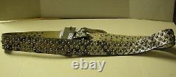 Harley Davidson Ladies Snake Skin Belt WithBar & Shield Logos, Size Medium, New