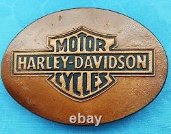 Harley Davidson Leather Bar & Shield Belt Buckle Made By Lex & Dated 1987 New