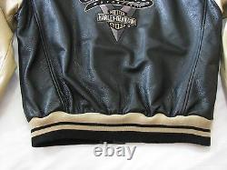 Harley-Davidson Leather Bomber Jacket Classic Motorcycle Bar Shield V-Twin Men M