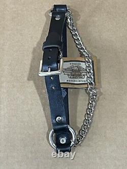 Harley Davidson Leather Chain Boot Straps NEW NOS Bar & Shield. HDMC NEW