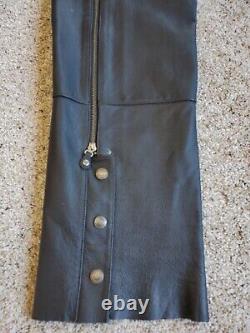 Harley-Davidson Leather Chaps Large Mens Bar & Shield Stock Zip Snap 98090-06VM