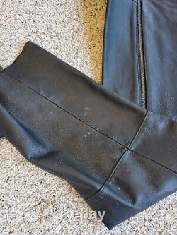 Harley-Davidson Leather Chaps Large Mens Bar & Shield Stock Zip Snap 98090-06VM