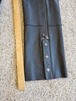 Harley-Davidson Leather Chaps Large Mens Bar & Shield Stock Zip Snap 98090-06VM