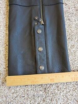 Harley-Davidson Leather Chaps Large Mens Bar & Shield Stock Zip Snap 98090-06VM