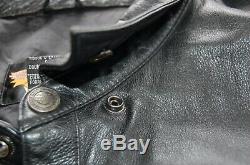 Harley Davidson Leather Shirt Jacket Men's size XXL Black Bar Shield Snap Closer