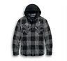 Harley-davidson Lined Hooded Shirt Jacket #1 Bar & Shield Embroidered 99007-20v
