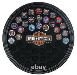 Harley-Davidson Long Bar & Shield Trademark Logo Round Poker 6988D