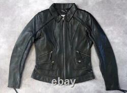 Harley Davidson M HERITAGE Leather Jacket 98064-13VW Braided Bling Bar & Shield