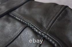 Harley Davidson M HERITAGE Leather Jacket 98064-13VW Braided Bling Bar & Shield