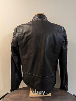 Harley Davidson MEDIUM Heavy Leather Jacket Wings Bar & Shield, Superb Condition